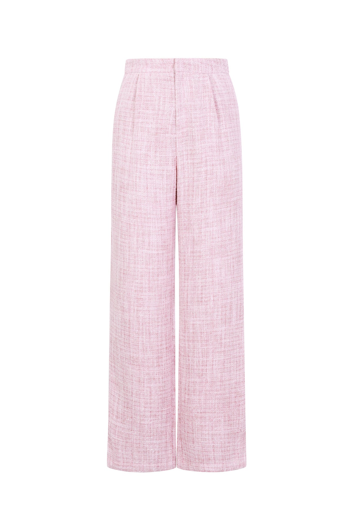 Woven Polyester Fiber Women's Straight Pants Elegant Checkered Fall/Winter